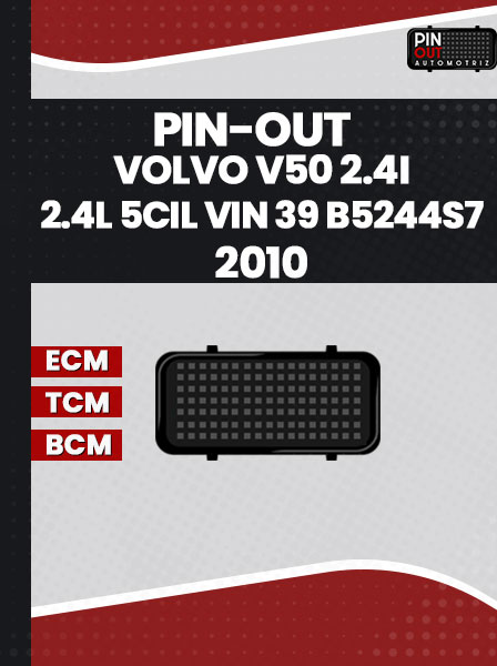 PIN-OUT VOLVO V50 2.4i 2.4L 5Cil VIN 39 B5244S7 2010