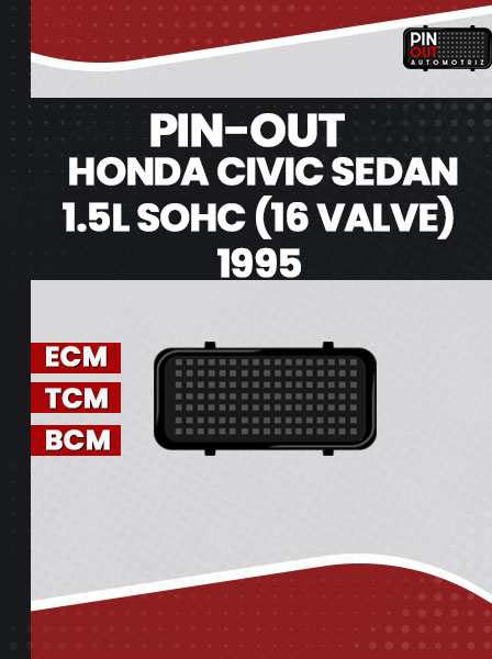 PIN-OUT HONDA CIVIC SEDAN L4-1.5L SOHC (16 VALVE) 1995