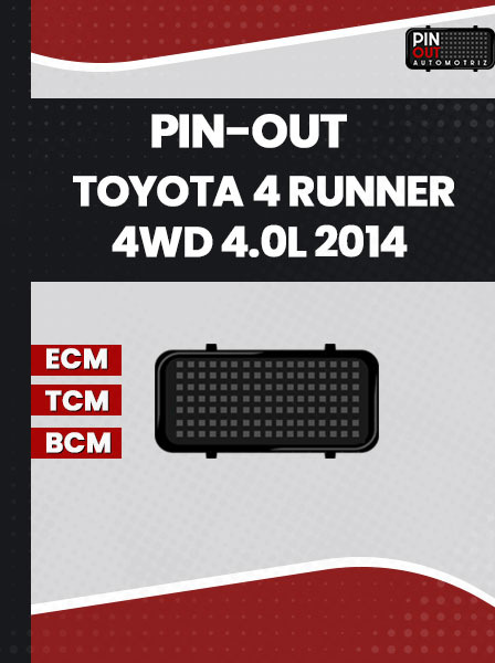 PIN-OUT TOYOTA 4 RUNNER 4WD 4.0L 2014