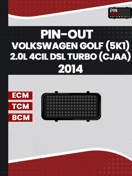 PIN-OUT VOLKSWAGEN GOLF (5K1) 2.0L 4Cil DSL TURBO (CJAA) 2014
